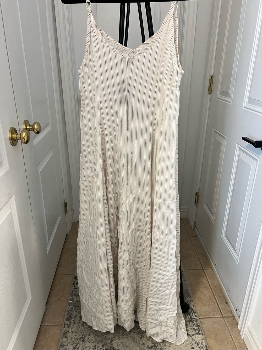 Torrid Cream Striped Sleeveless Maxi Dress - Picture 3 of 7